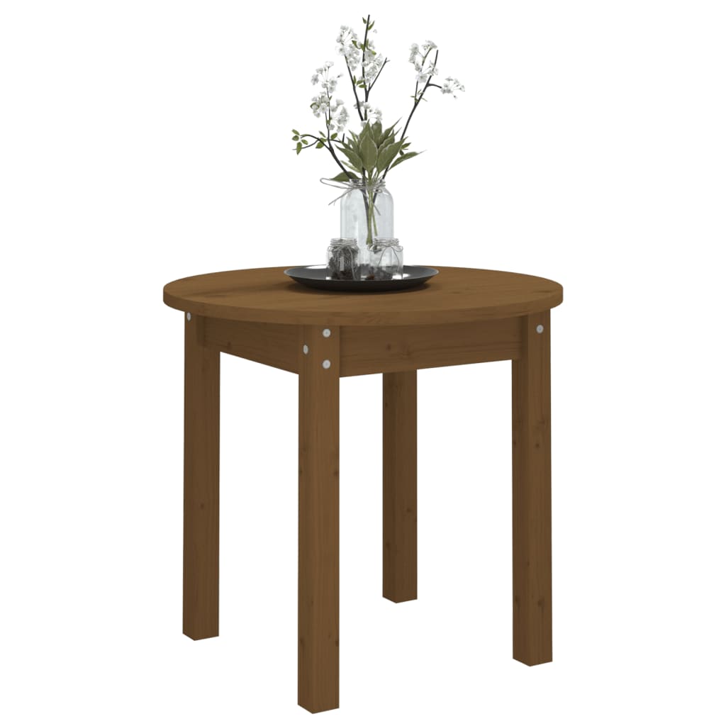 Table basse Marron miel Ø 45x40 cm Bois massif de pin - Tables basses