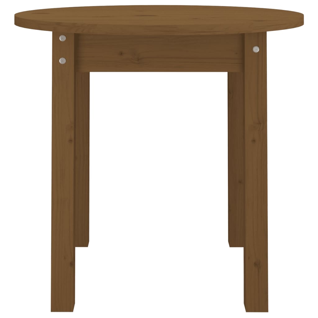 Table basse Marron miel Ø 45x40 cm Bois massif de pin - Tables basses