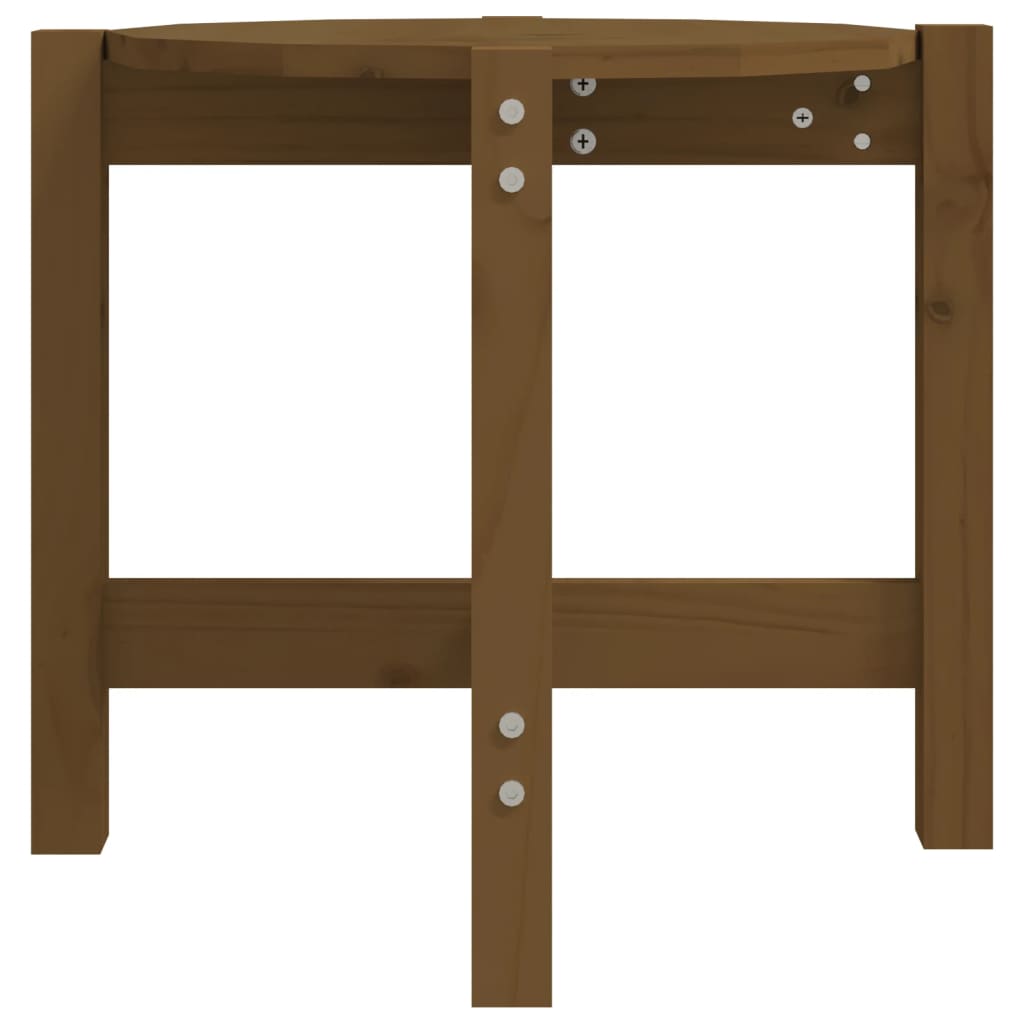 Table basse Marron miel Ø 52,5x45 cm Bois massif de pin - Tables basses