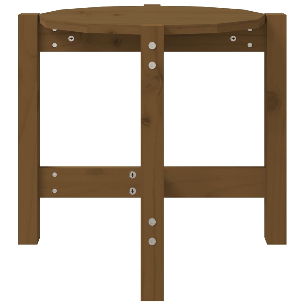 Table basse Marron miel Ø 52,5x45 cm Bois massif de pin - Tables basses