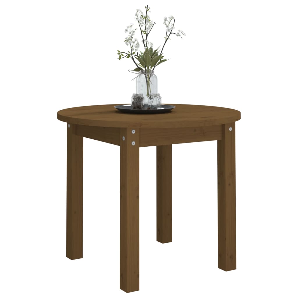 Table basse Marron miel Ø 55x45 cm Bois massif de pin - Tables basses