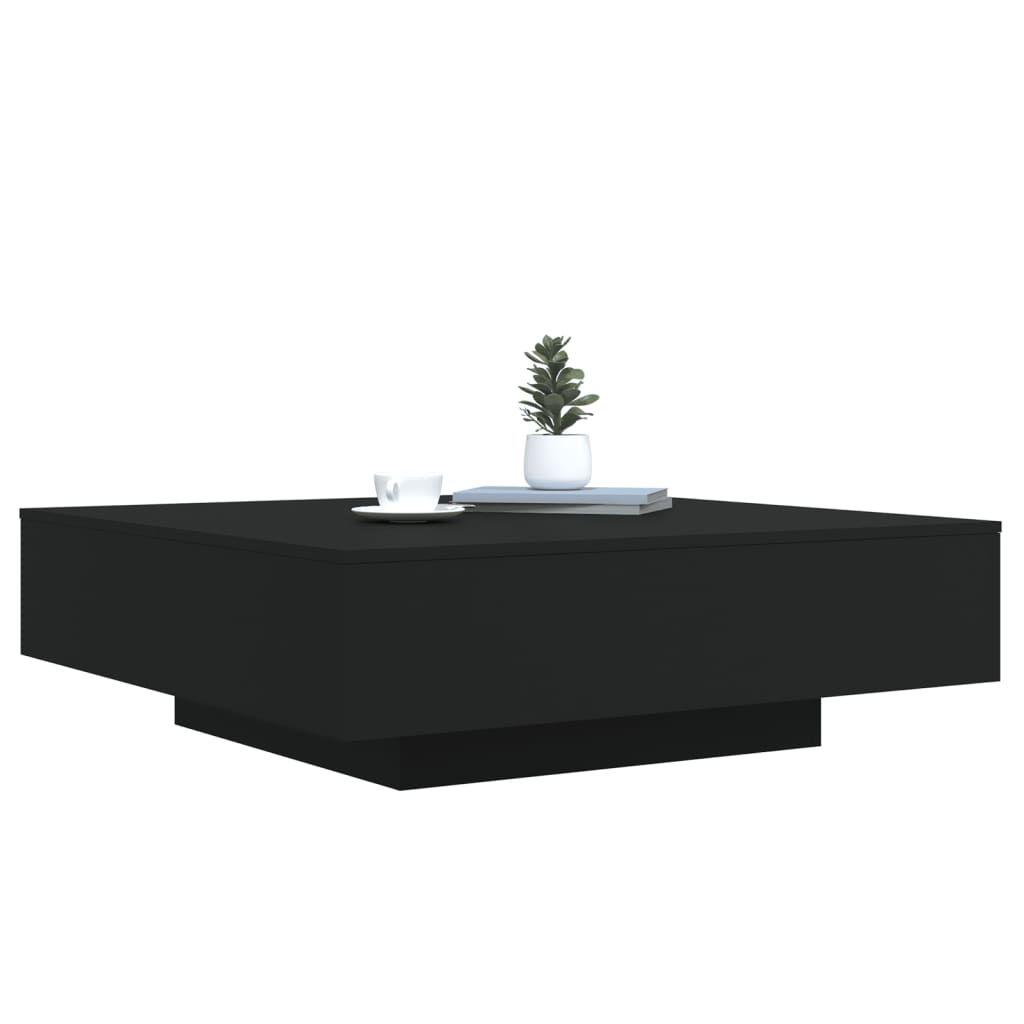 Table basse noir 100x100x31 cm bois d’ingénierie - Tables basses