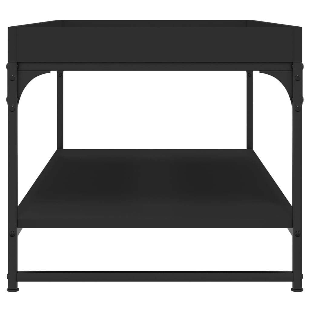 Table basse noir 100x49x45 cm bois d’ingénierie - Tables basses