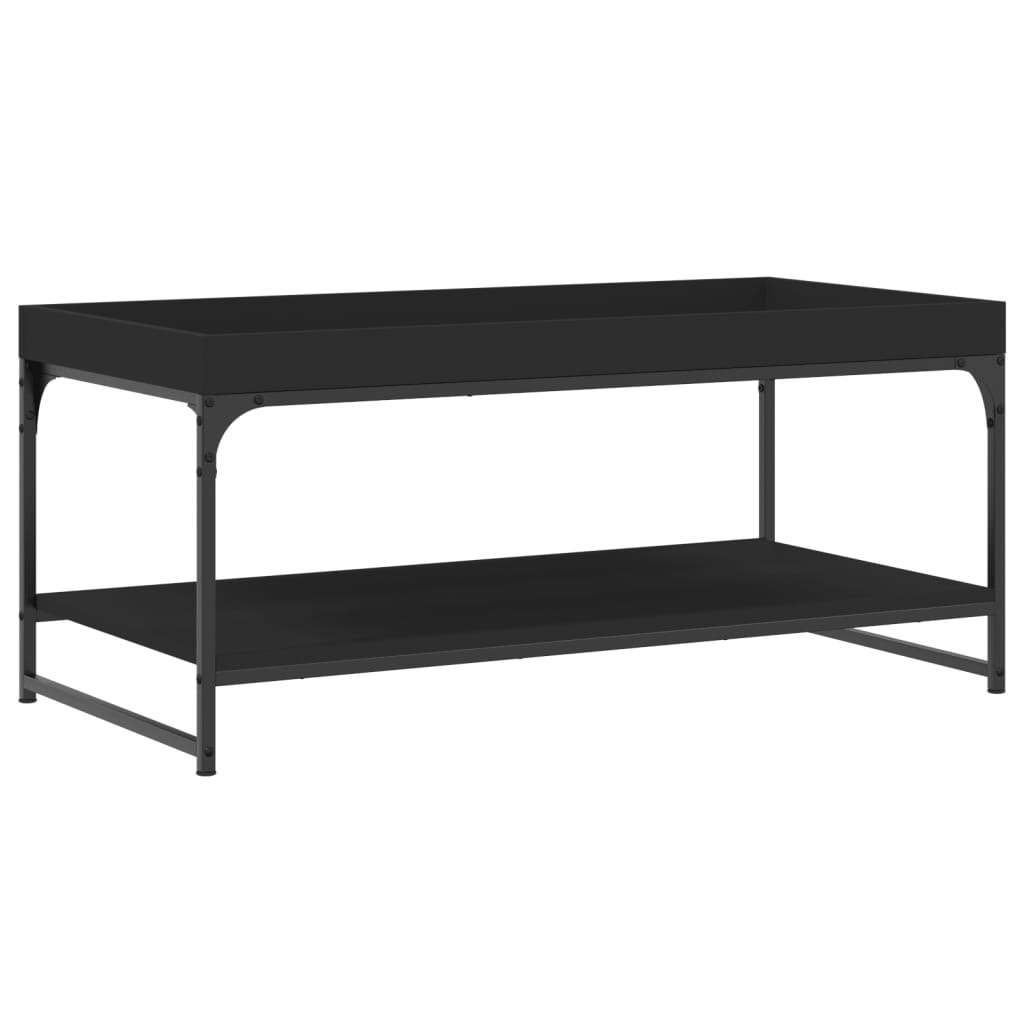 Table basse noir 100x49x45 cm bois d’ingénierie - Tables basses