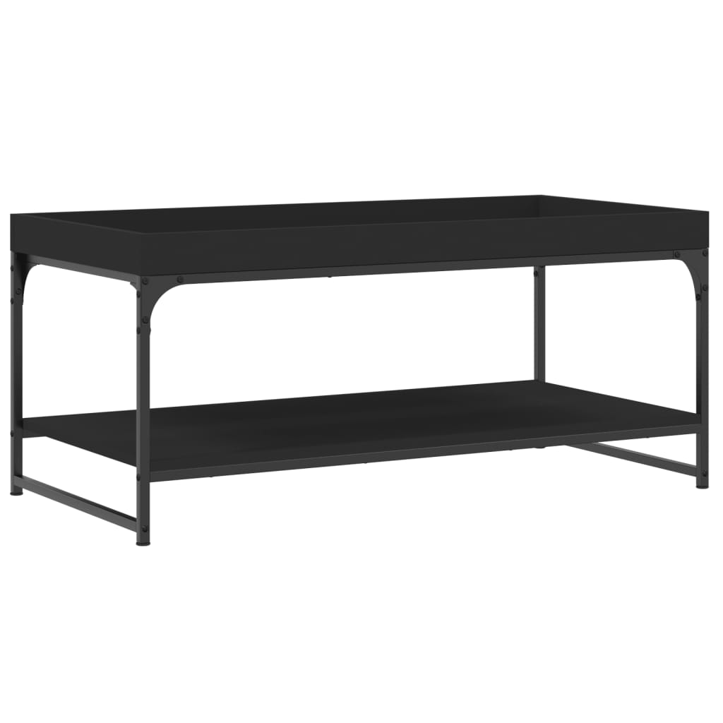 Table basse noir 100x49x45 cm bois d’ingénierie - Tables basses