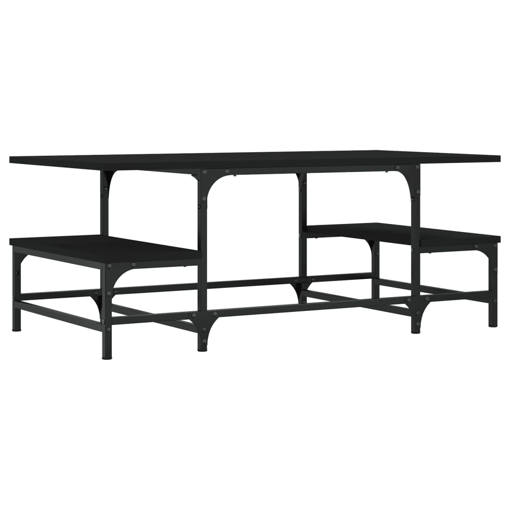 Table basse noir 100x50,5x40 cm bois d’ingénierie - Tables basses