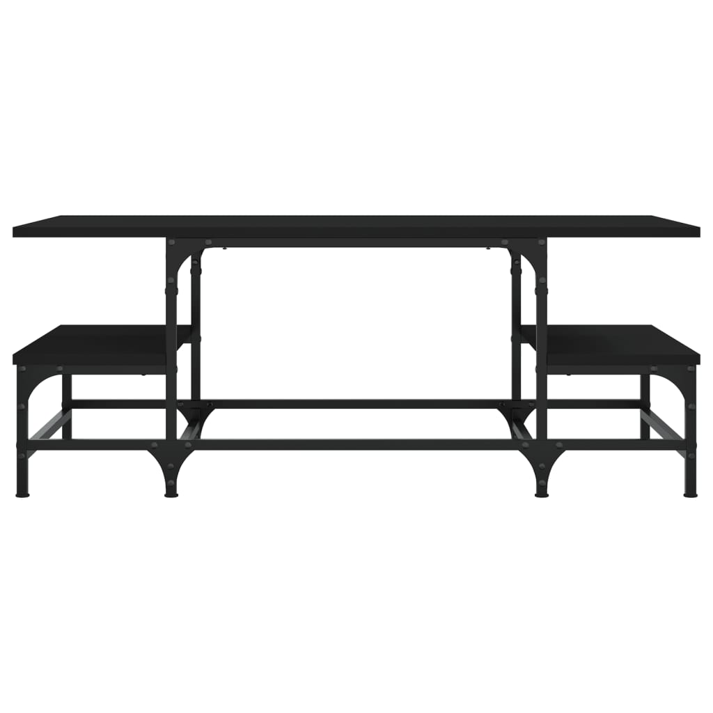 Table basse noir 100x50,5x40 cm bois d’ingénierie - Tables basses