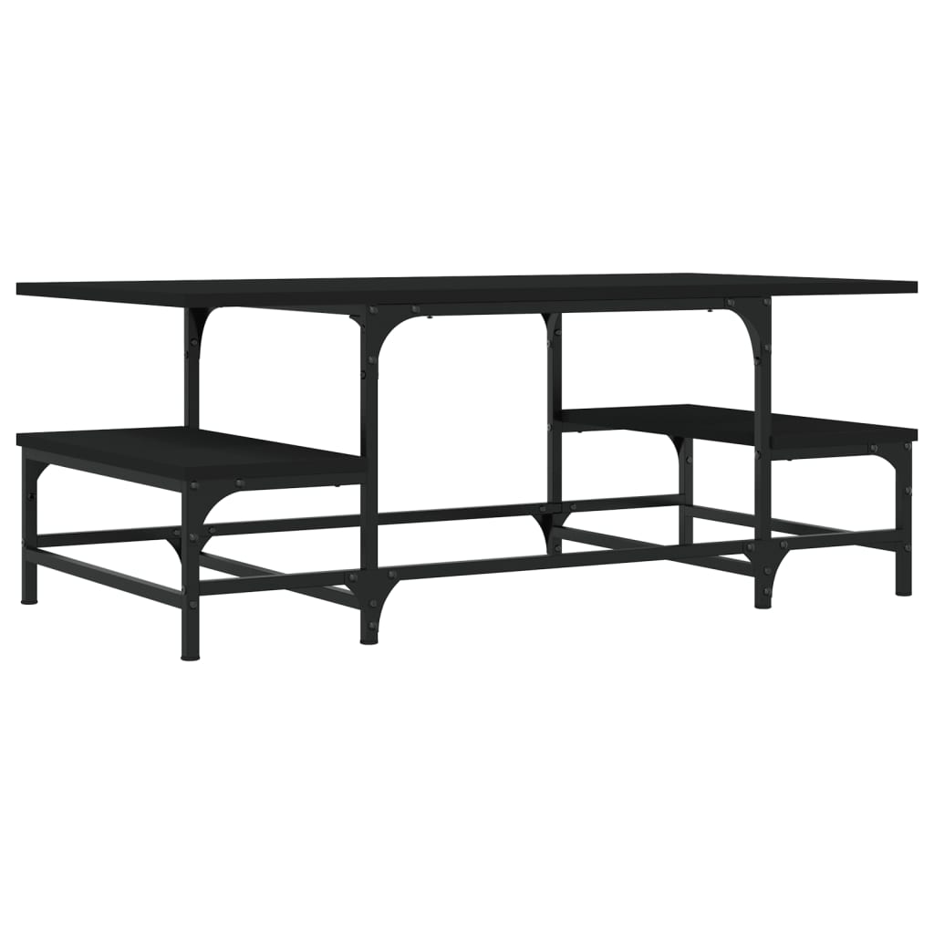 Table basse noir 100x50,5x40 cm bois d’ingénierie - Tables basses