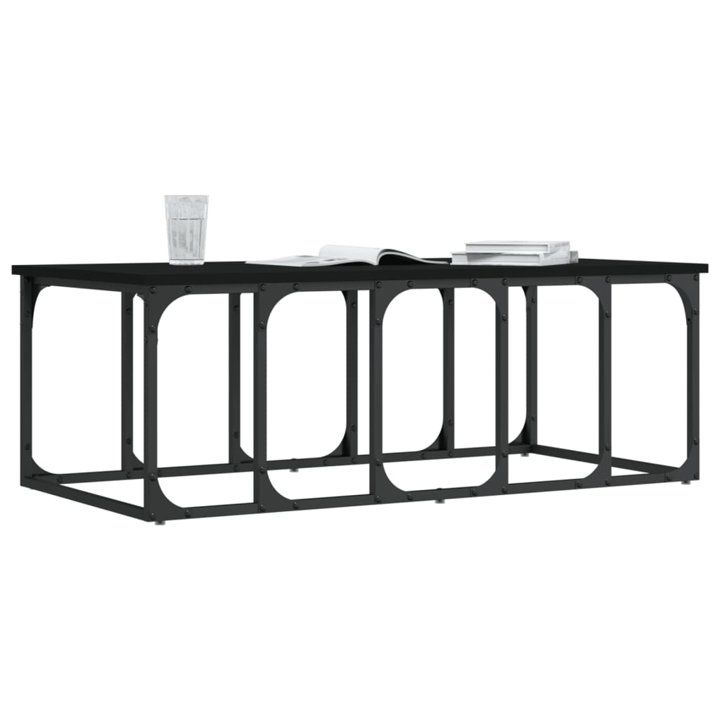 Table basse noir 100x50x35,5 cm bois d’ingénierie - Tables basses