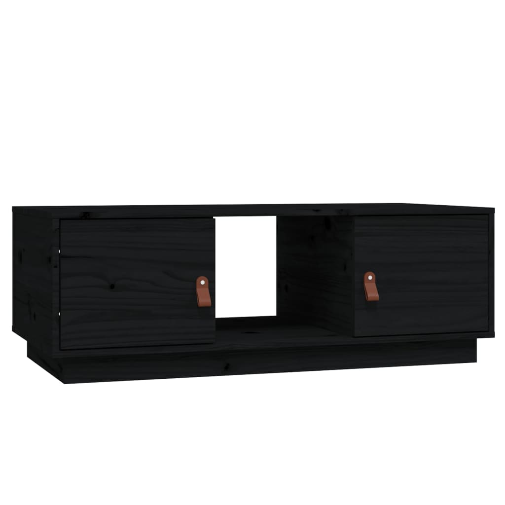 Table basse Noir 100x50x35 cm Bois massif de pin - Tables basses