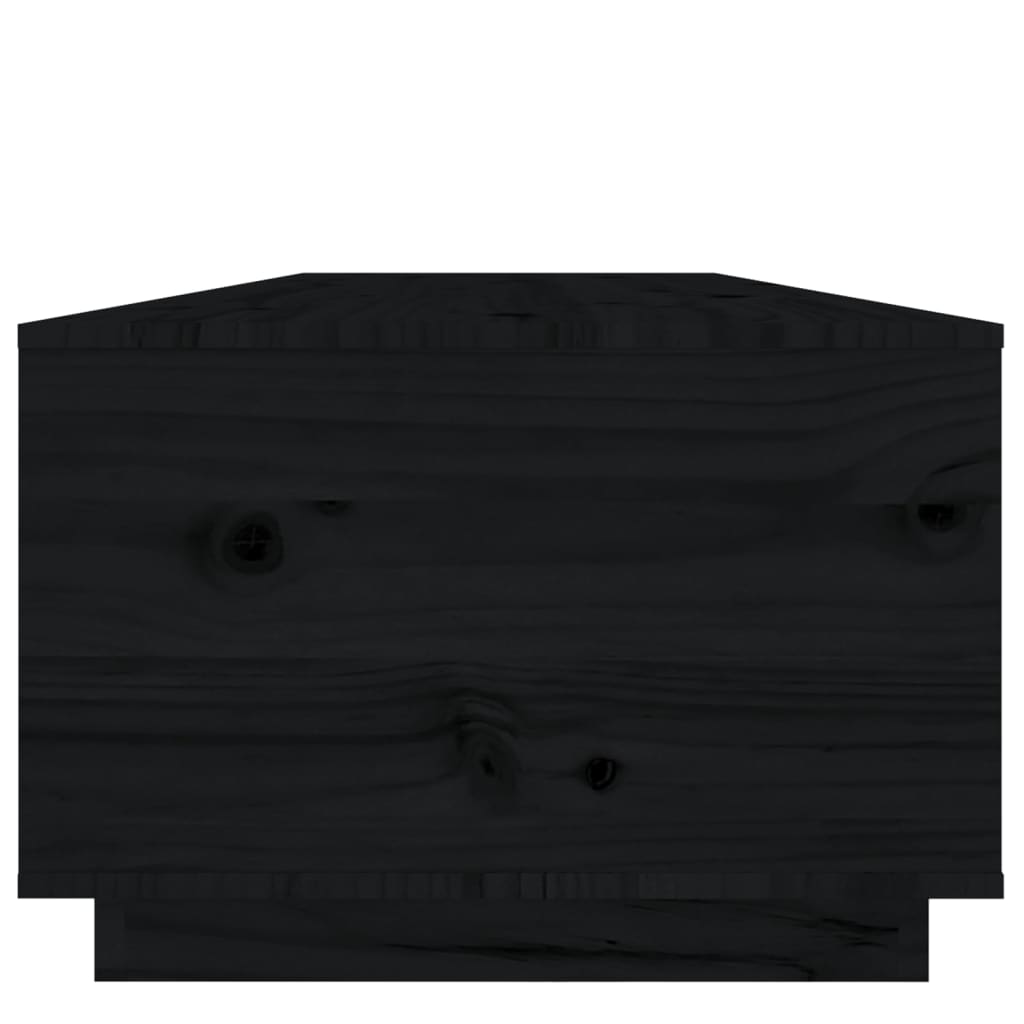Table basse Noir 100x50x35 cm Bois massif de pin - Tables basses
