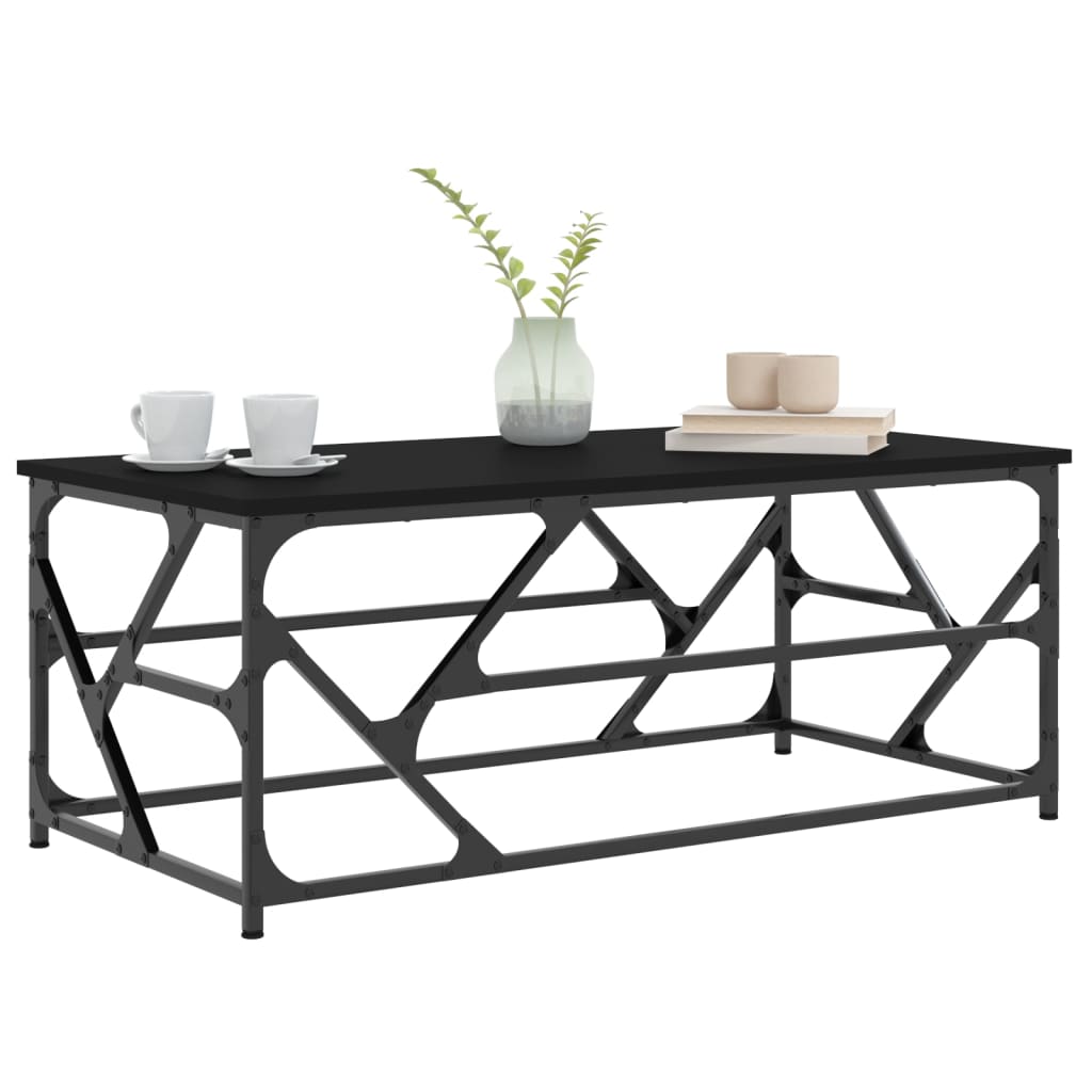 Table basse Noir 100x50x40 cm Bois d’ingénierie - Tables basses