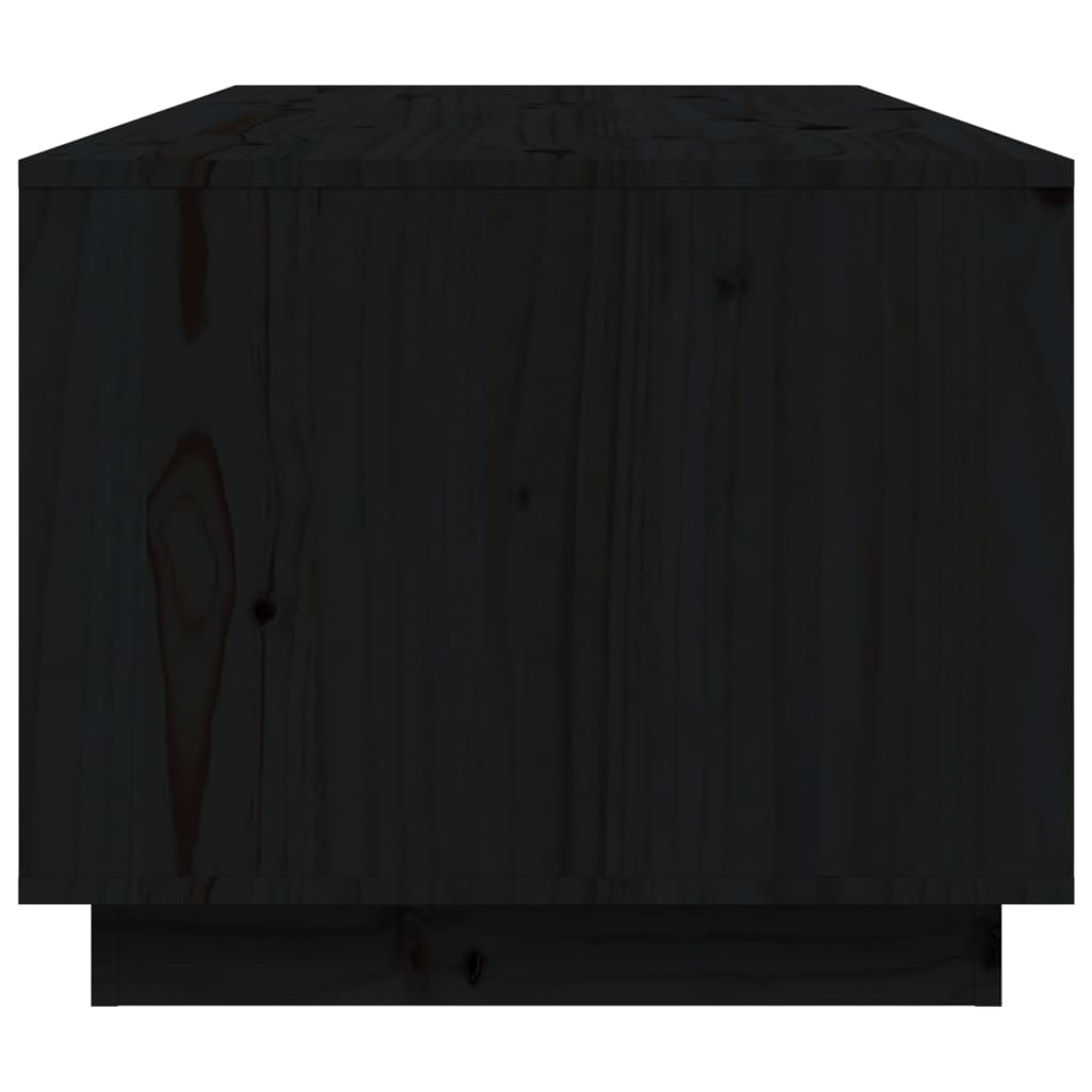 Table basse Noir 100x50x41 cm Bois massif de pin - Tables basses