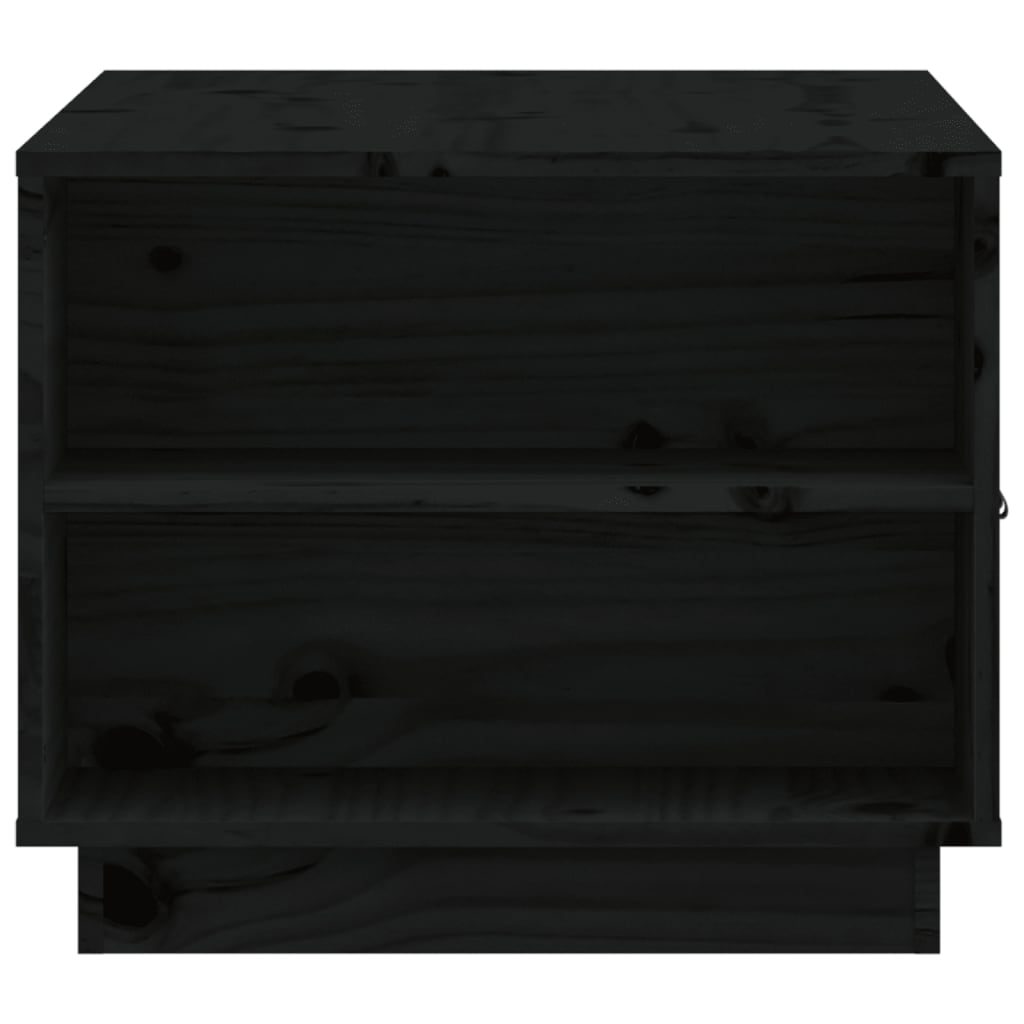 Table basse Noir 100x50x41 cm Bois massif de pin - Tables basses