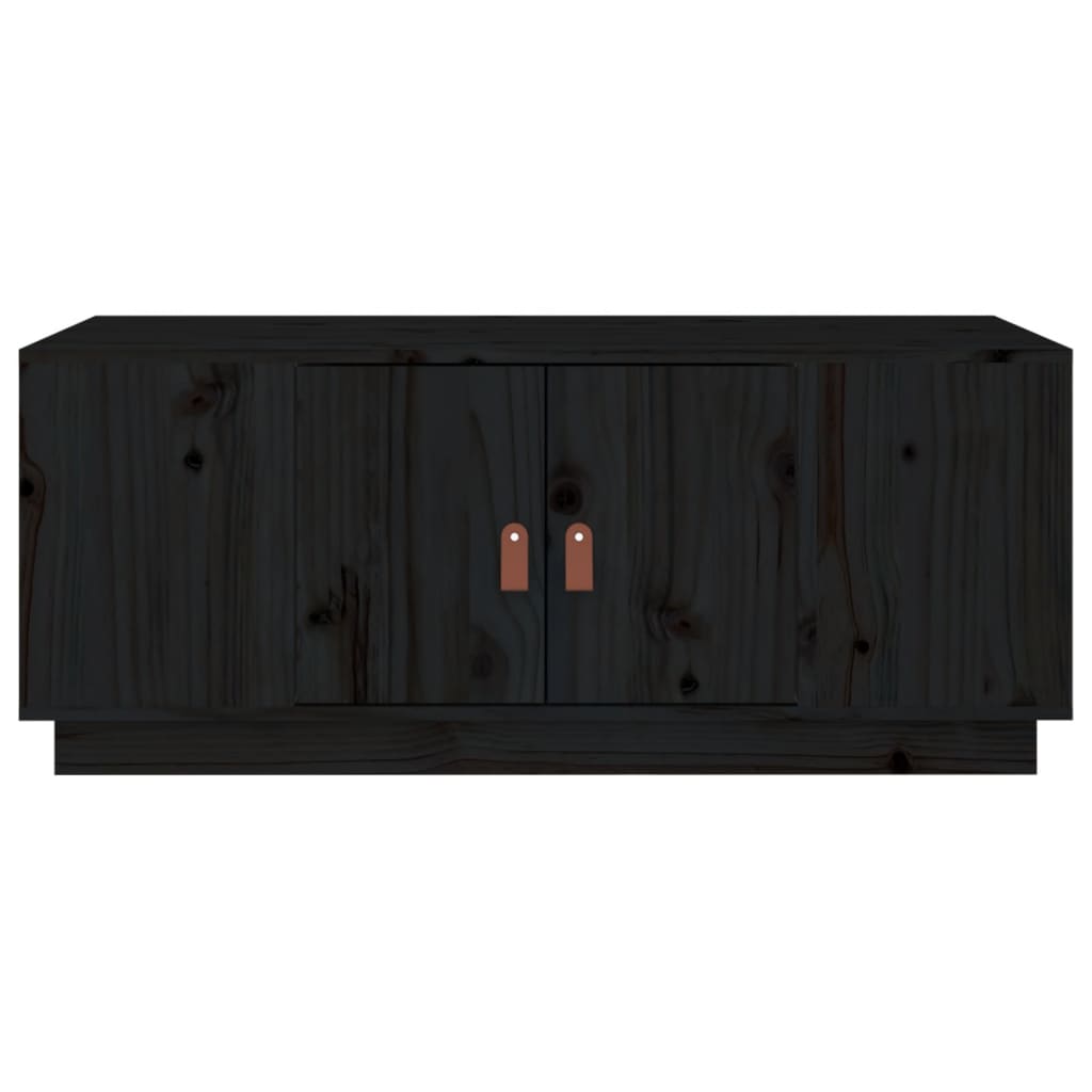 Table basse Noir 100x50x41 cm Bois massif de pin - Tables basses