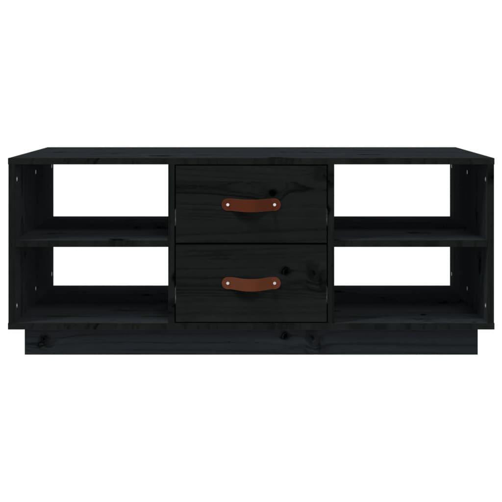 Table basse Noir 100x50x41 cm Bois massif de pin - Tables basses