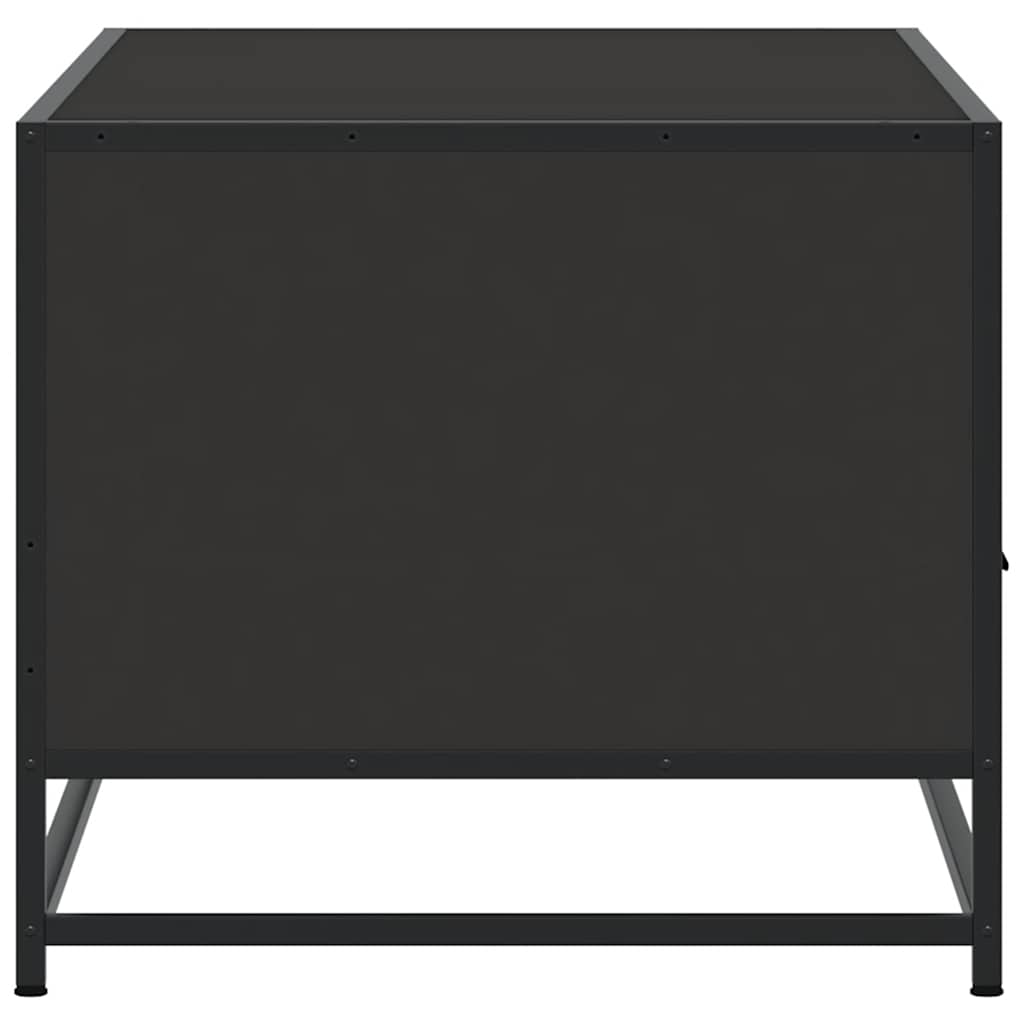 Table basse noir 100x50x45 cm bois d’ingénierie et métal - Tables basses