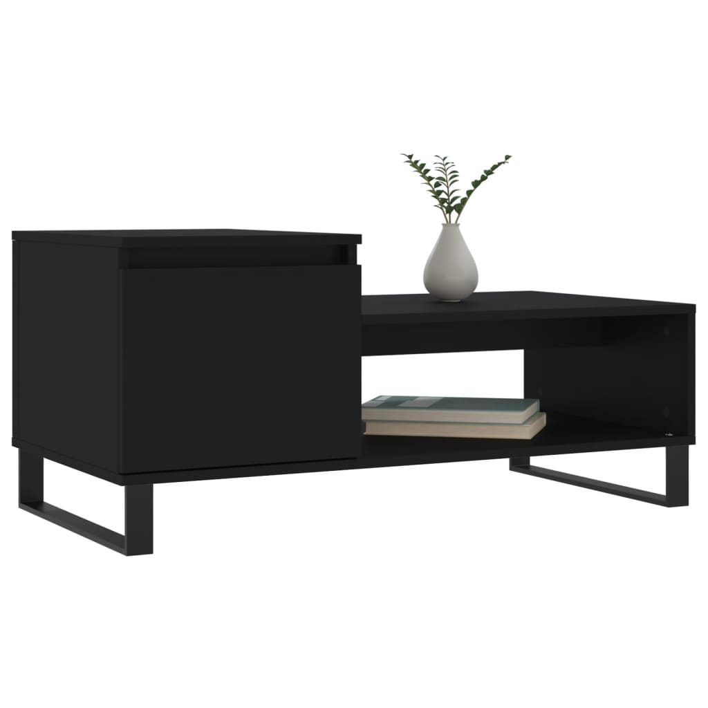Table basse Noir 100x50x45 cm Bois d’ingénierie - Tables basses