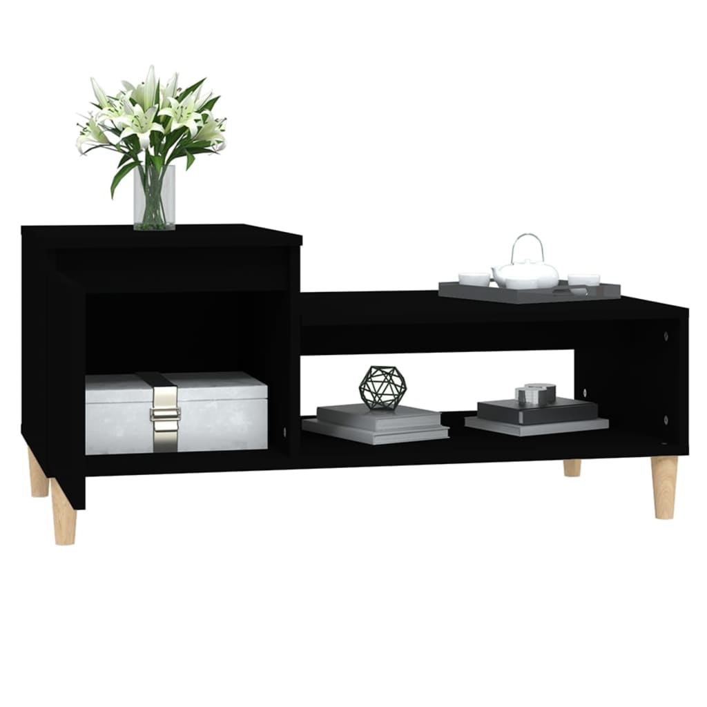 Table basse Noir 100x50x45 cm Bois d’ingénierie - Tables basses