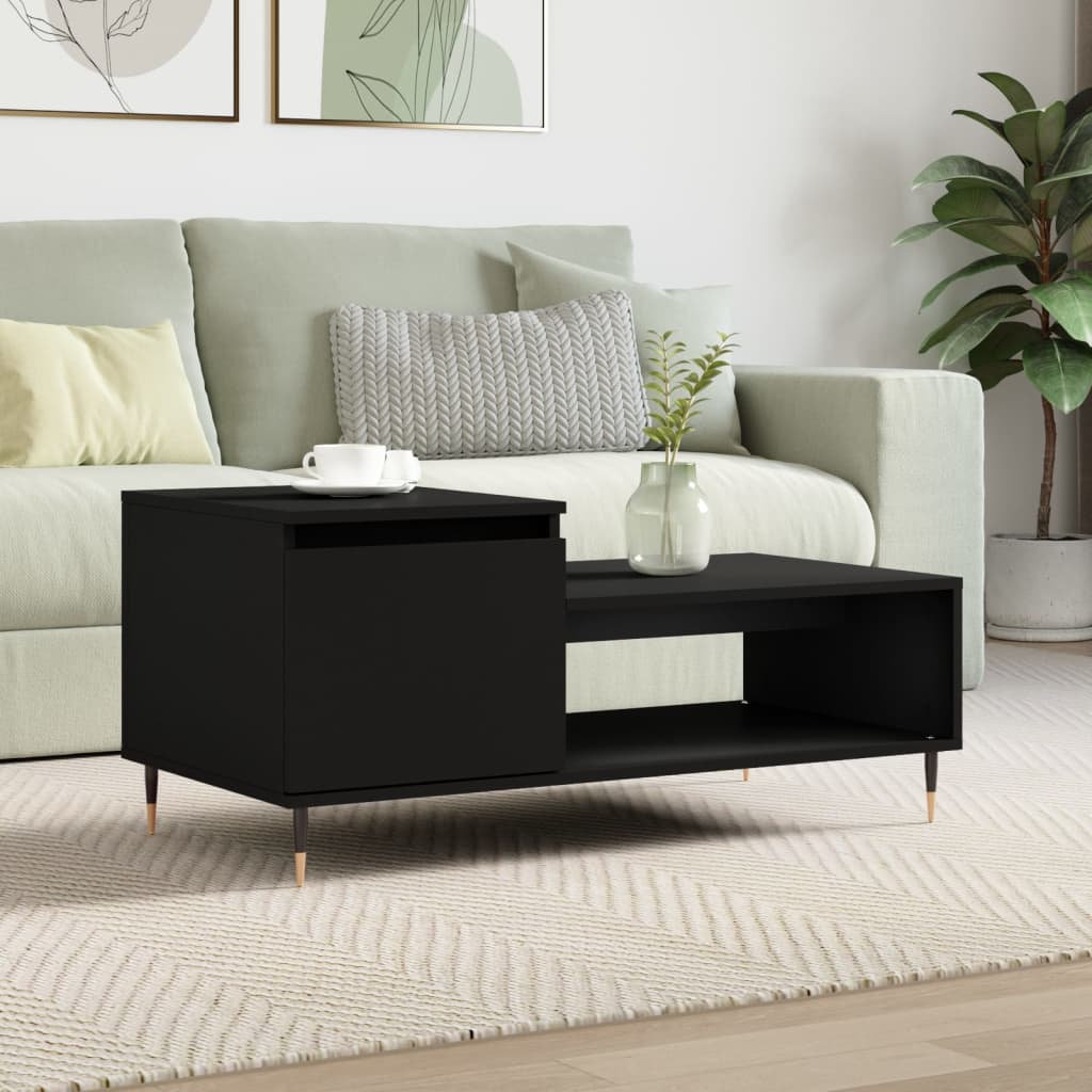Table basse Noir 100x50x45 cm Bois d’ingénierie - Tables basses