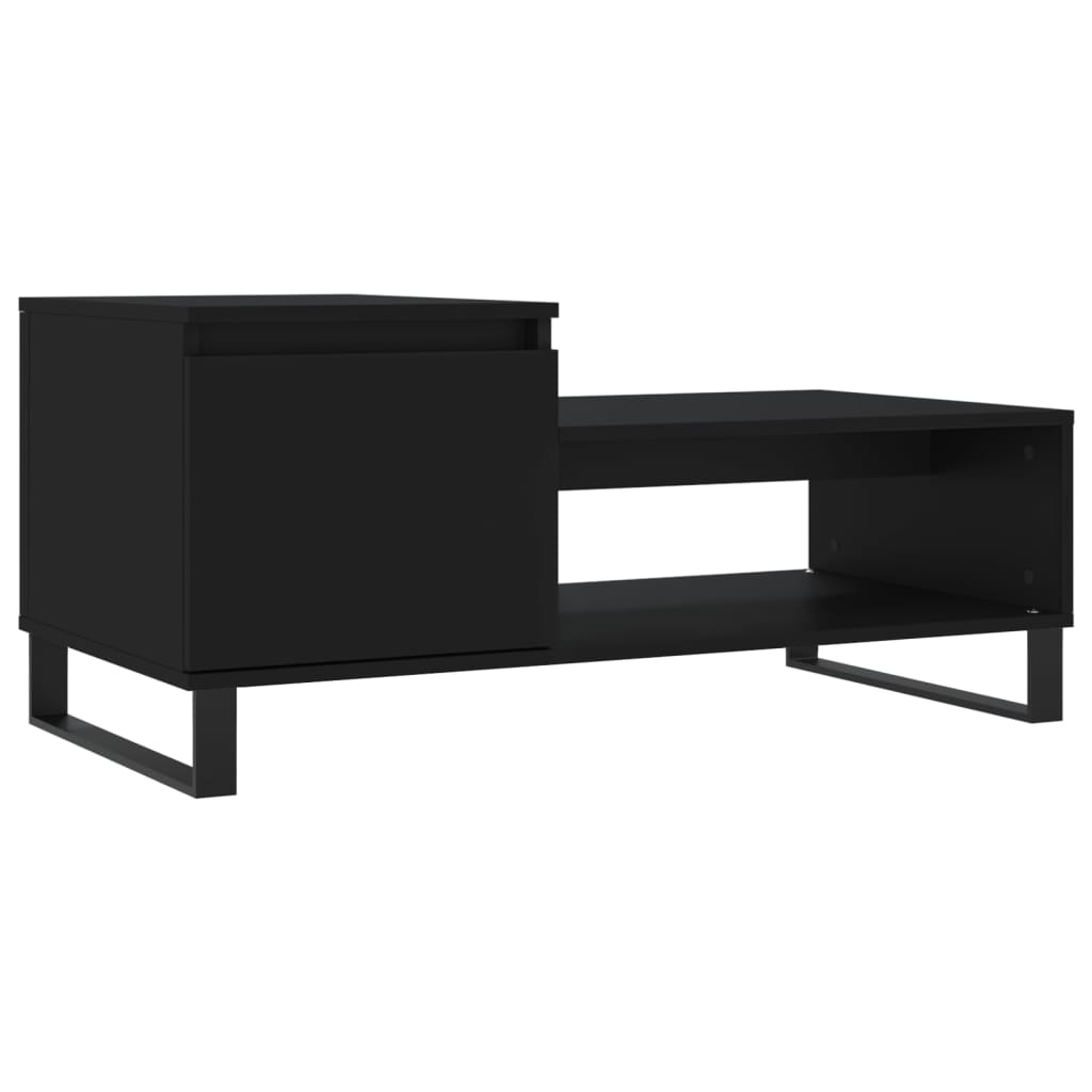 Table basse Noir 100x50x45 cm Bois d’ingénierie - Tables basses