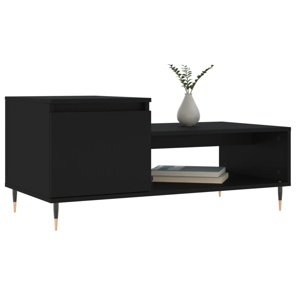 Table basse Noir 100x50x45 cm Bois d’ingénierie - Tables basses