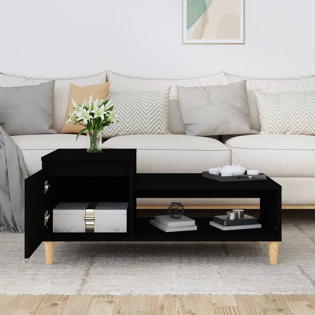 Table basse Noir 100x50x45 cm Bois d’ingénierie - Tables basses