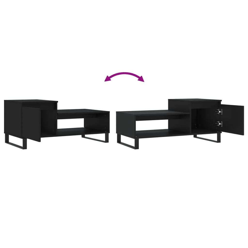 Table basse Noir 100x50x45 cm Bois d’ingénierie - Tables basses