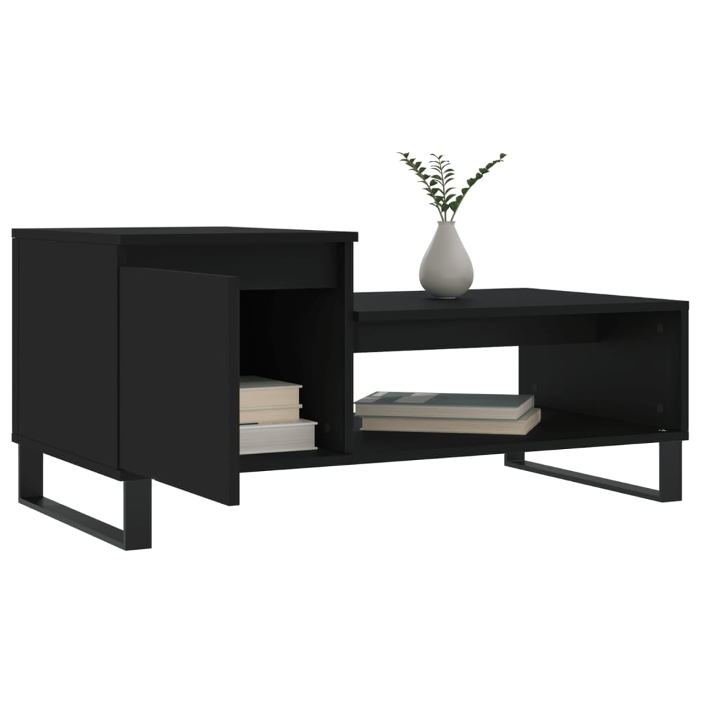 Table basse Noir 100x50x45 cm Bois d’ingénierie - Tables basses