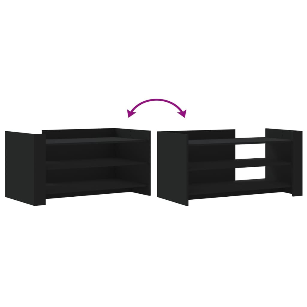 Table basse noir 100x50x50 cm bois d’ingénierie - Tables basses
