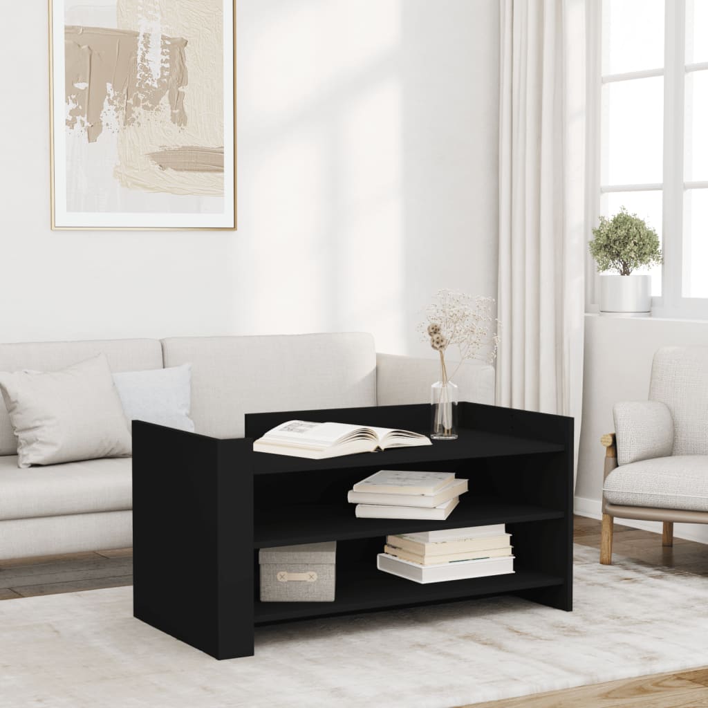 Table basse noir 100x50x50 cm bois d’ingénierie - Tables basses