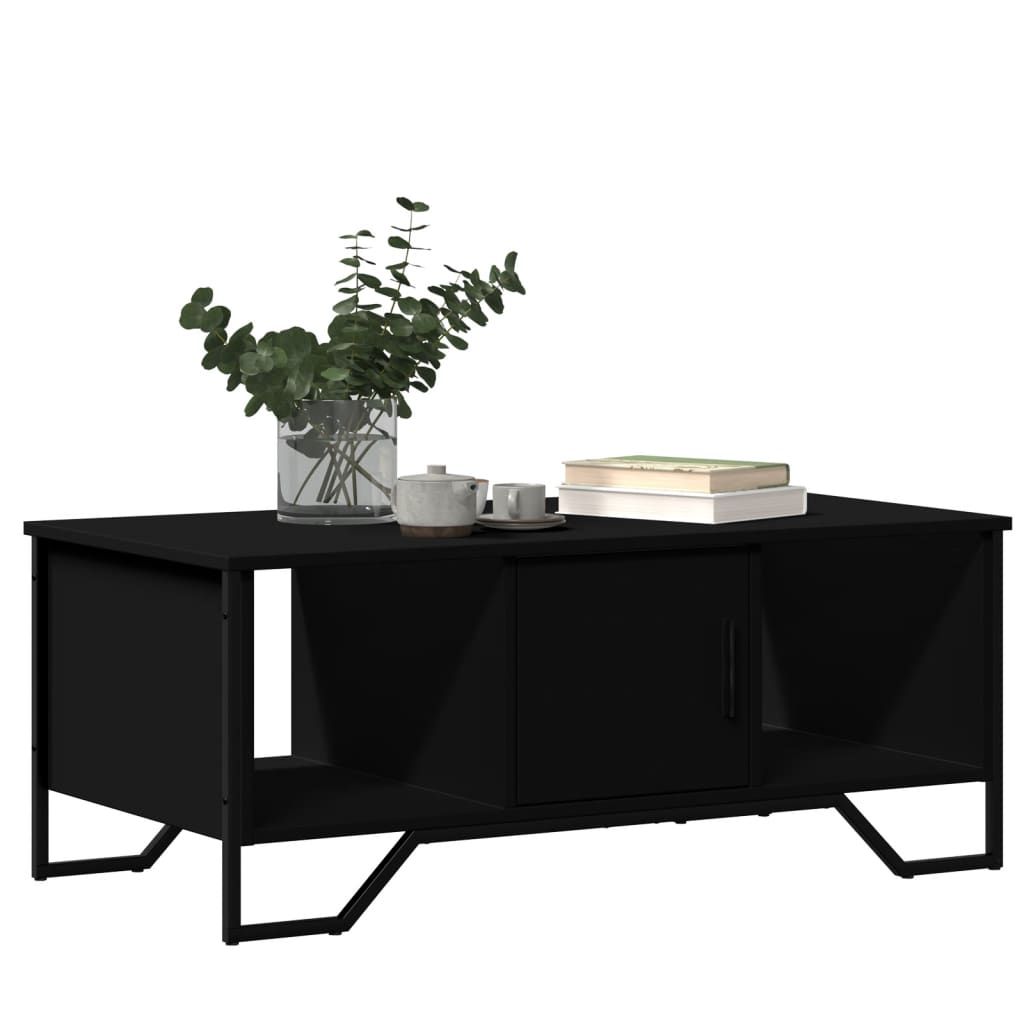 Table basse noir 100x51x40 cm bois d’ingénierie - Tables basses