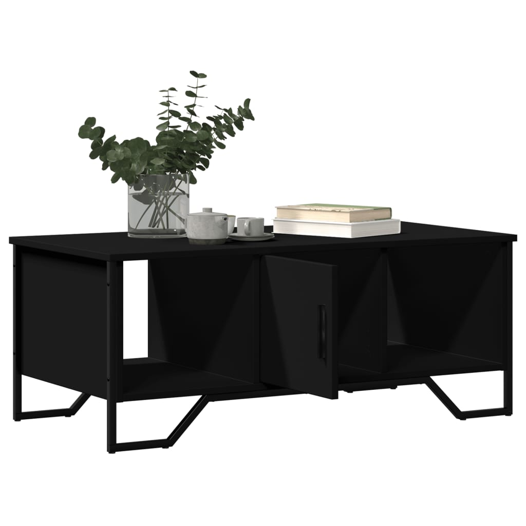 Table basse noir 100x51x40 cm bois d’ingénierie - Tables basses