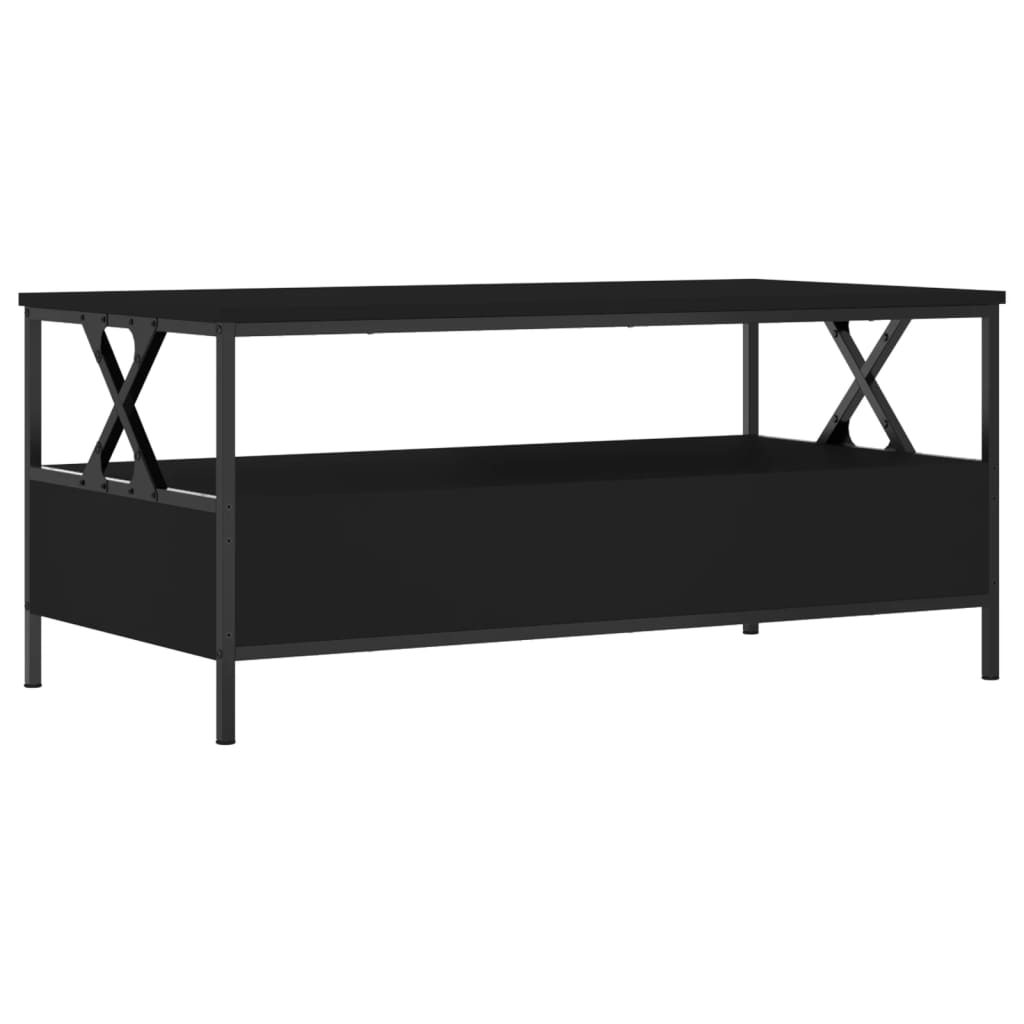 Table basse noir 100x51x45 cm bois d’ingénierie - Tables basses