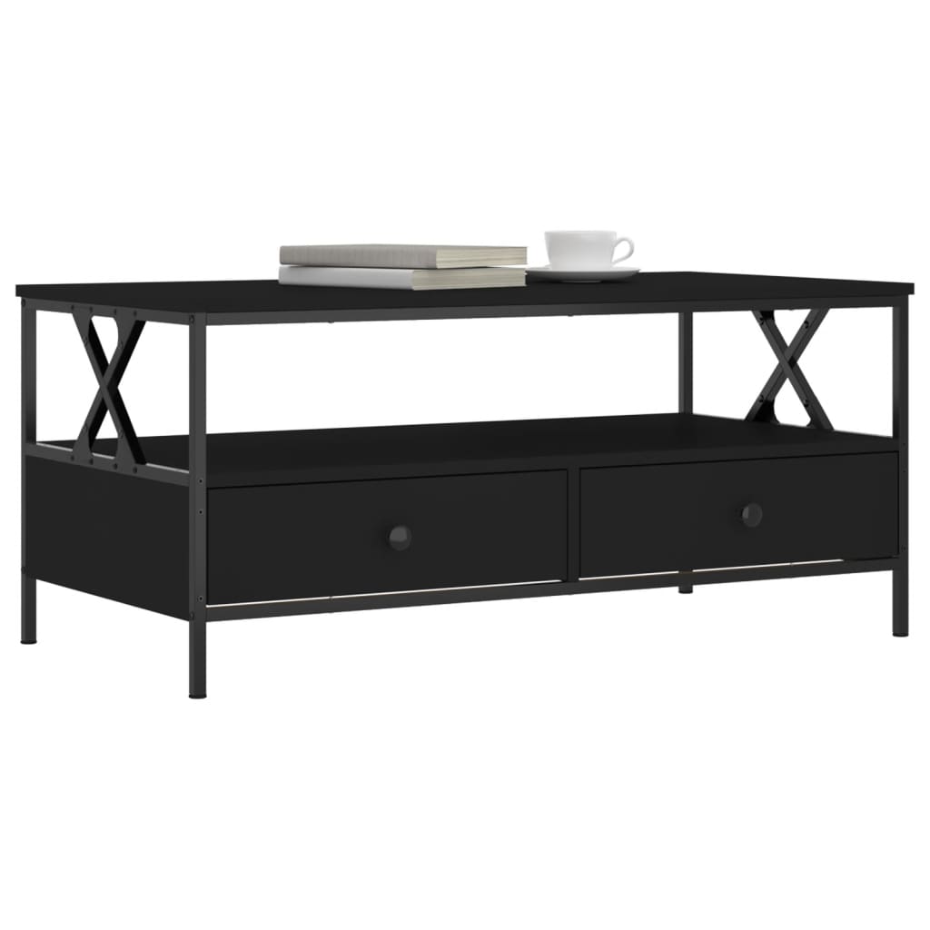 Table basse noir 100x51x45 cm bois d’ingénierie - Tables basses