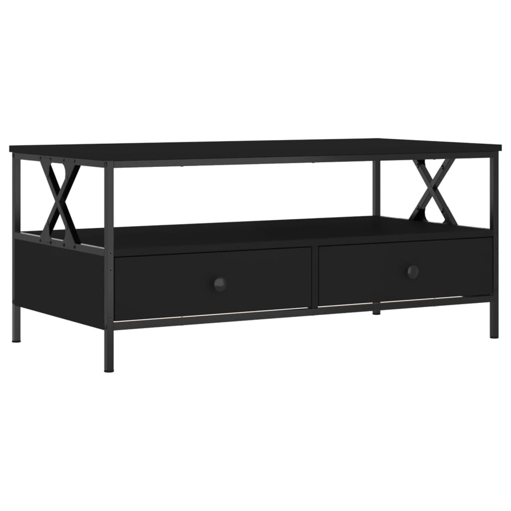 Table basse noir 100x51x45 cm bois d’ingénierie - Tables basses