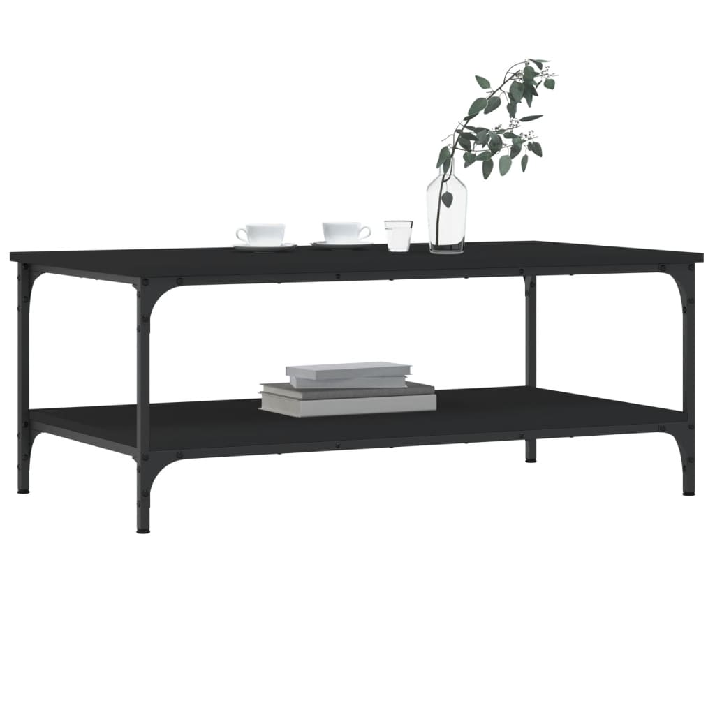 Table basse noir 100x55x40 cm bois d’ingénierie - Tables basses