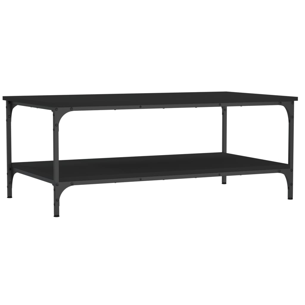 Table basse noir 100x55x40 cm bois d’ingénierie - Tables basses