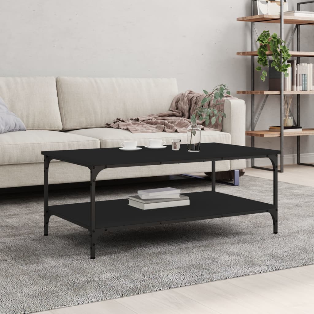 Table basse noir 100x55x40 cm bois d’ingénierie - Tables basses