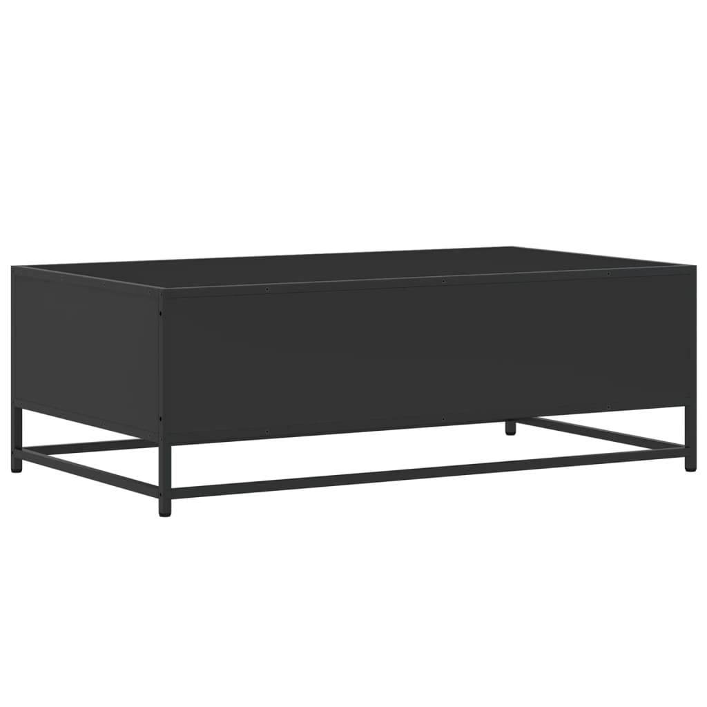 Table basse noir 100x57x35 cm bois d’ingénierie et métal - Tables basses