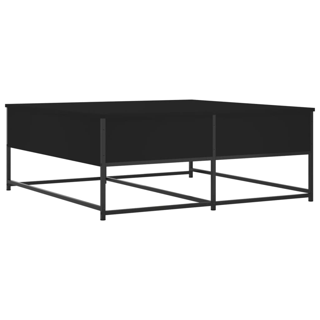 Table basse noir 100x99x40 cm bois d’ingénierie - Tables basses