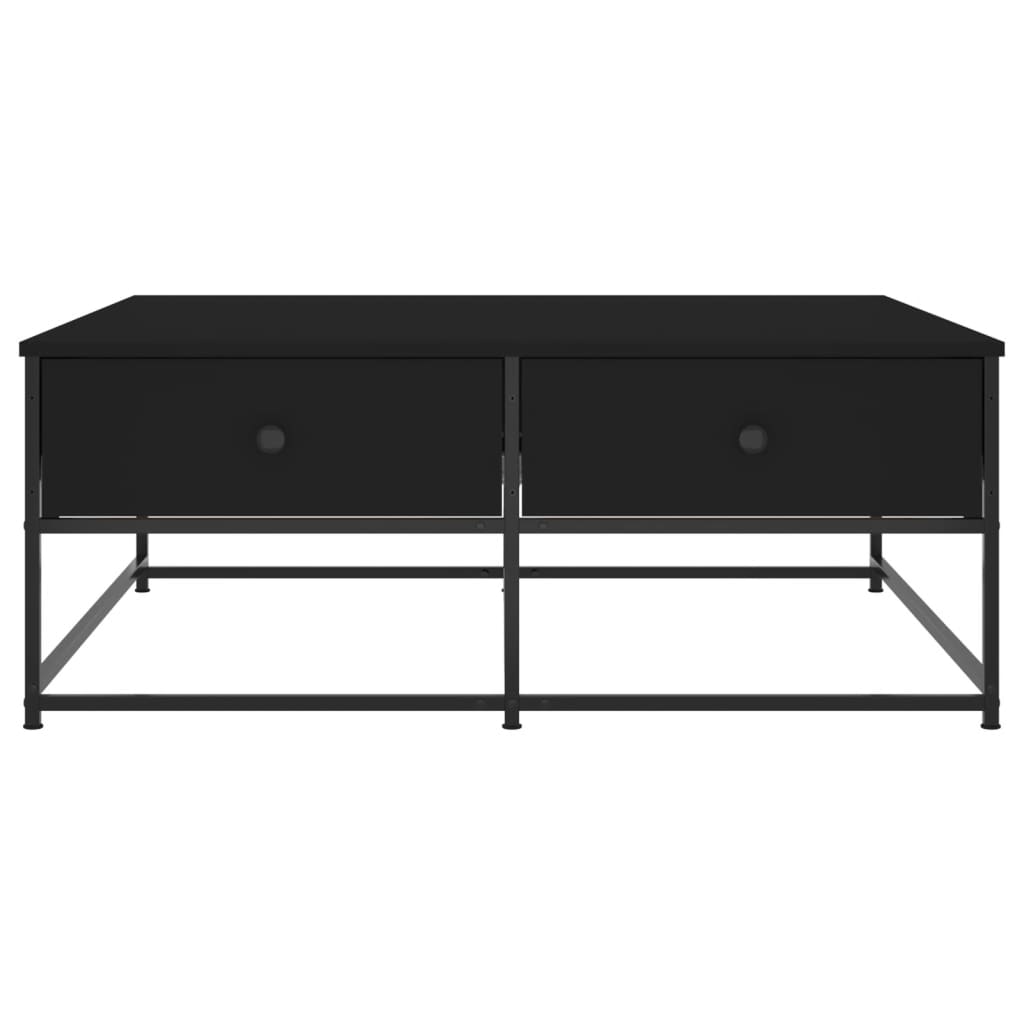 Table basse noir 100x99x40 cm bois d’ingénierie - Tables basses
