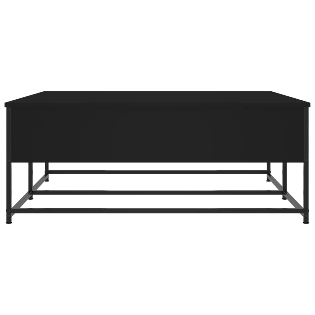 Table basse noir 100x99x40 cm bois d’ingénierie - Tables basses
