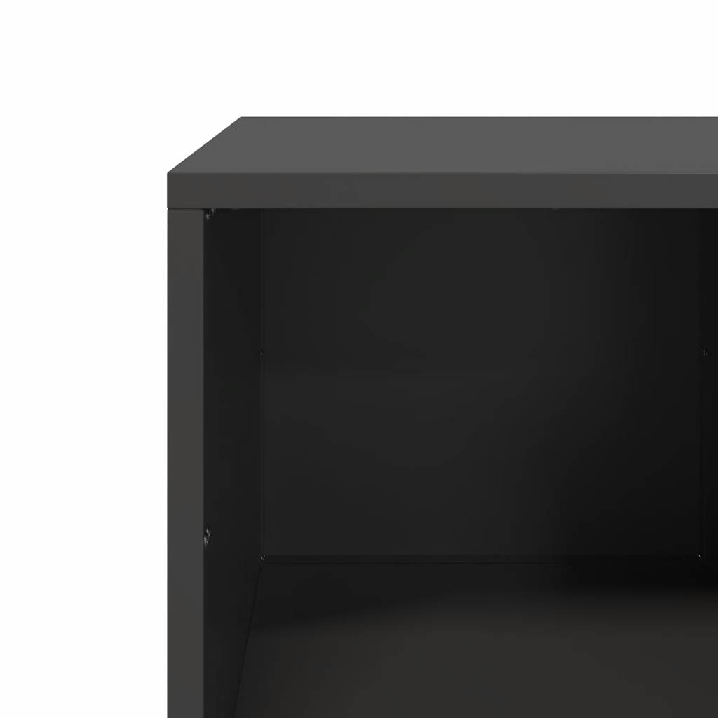 Table basse noir 101,5x50x43,5 cm acier laminé à froid - Tables basses
