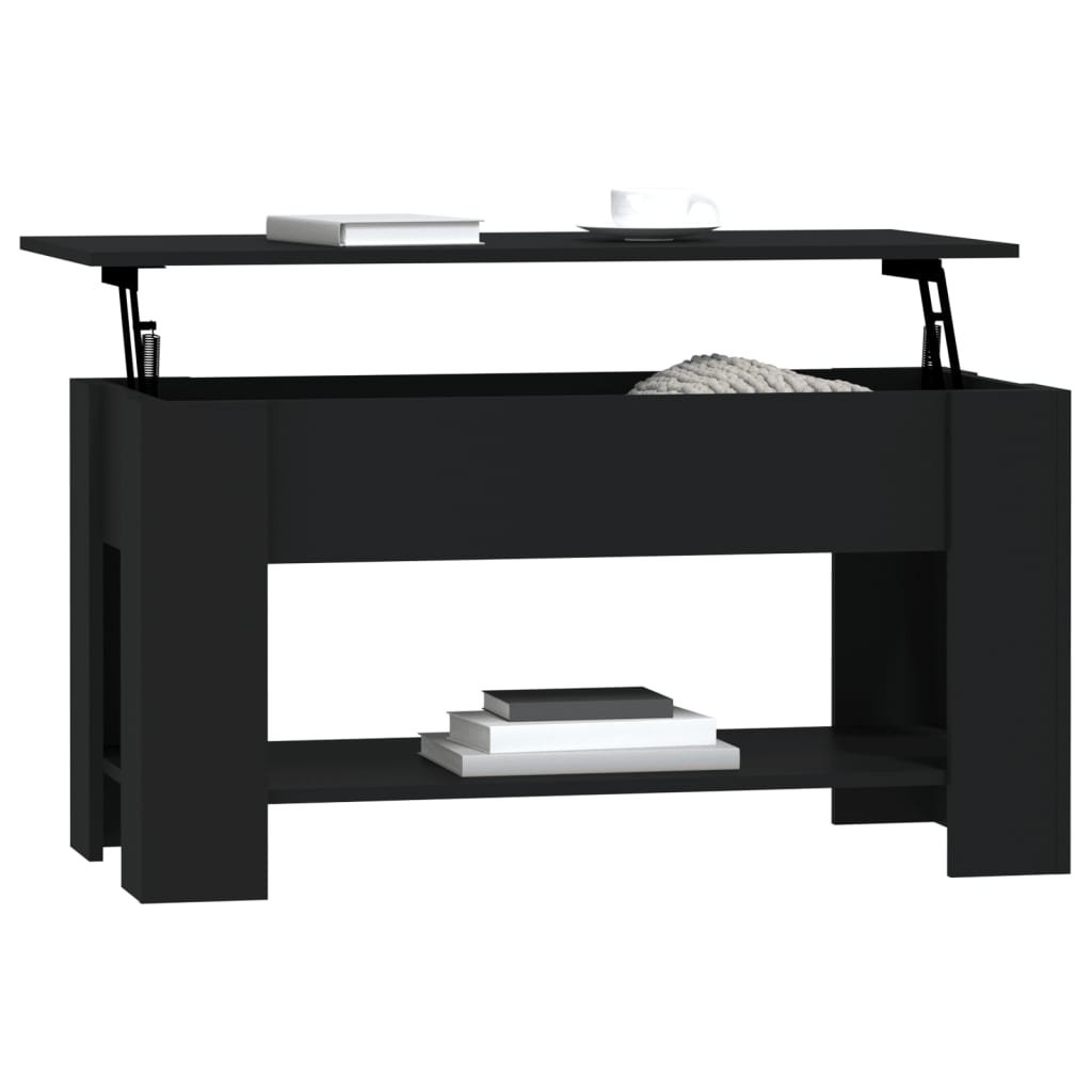 Table basse noir 101x49x52 cm bois d’ingénierie - Tables basses