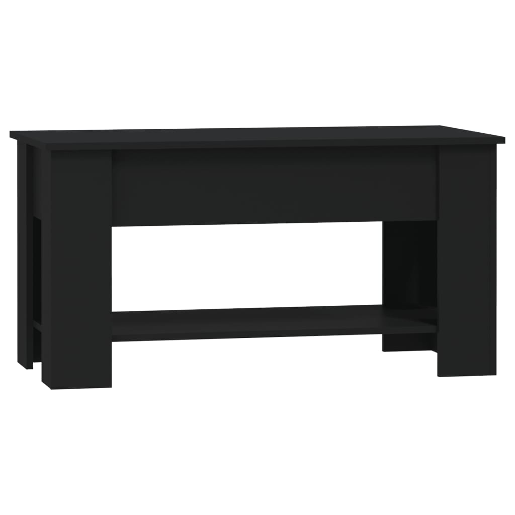 Table basse noir 101x49x52 cm bois d’ingénierie - Tables basses