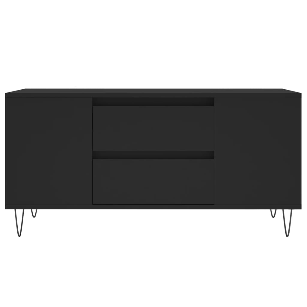 Table basse noir 102x44,5x50 cm bois d’ingénierie - Tables basses