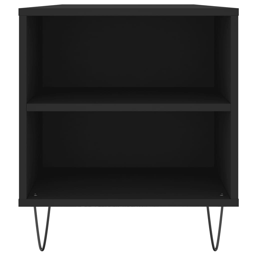 Table basse noir 102x44,5x50 cm bois d’ingénierie - Tables basses
