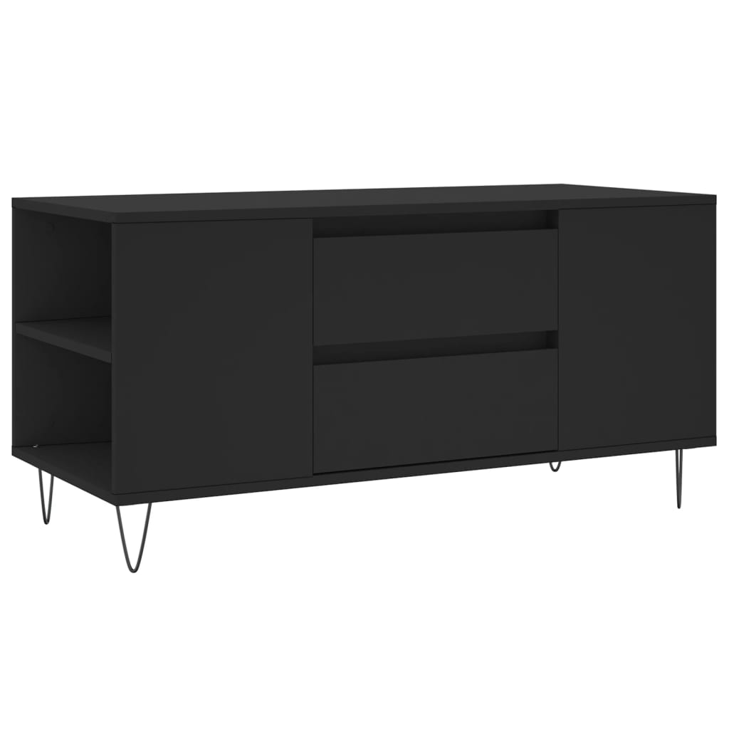 Table basse noir 102x44,5x50 cm bois d’ingénierie - Tables basses