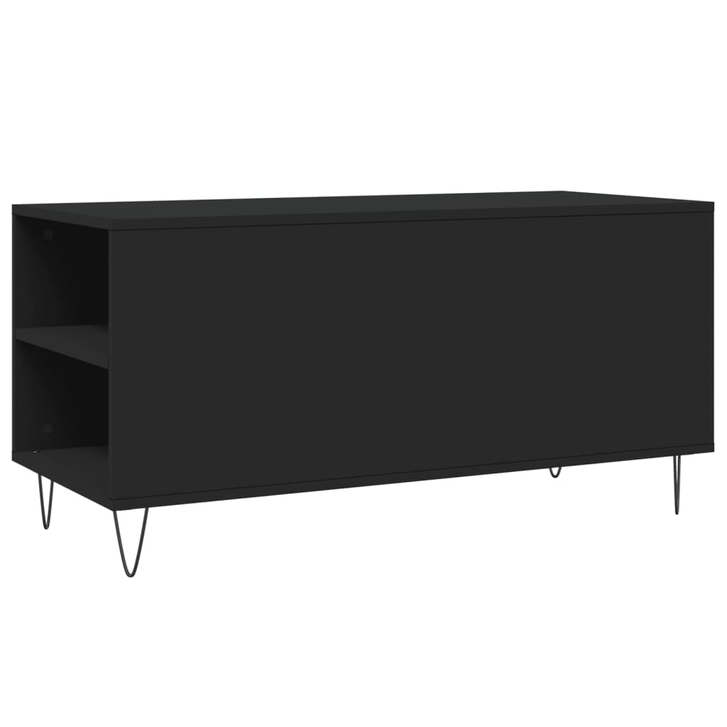 Table basse noir 102x44,5x50 cm bois d’ingénierie - Tables basses